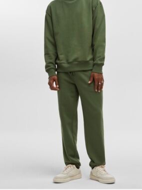 Mode of One Men's Regular-Fit Fleece Joggers, Black Forest SIZE S NWT